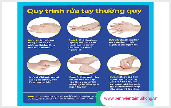 Hướng dẫn quy trình rửa tay đúng cách theo BYT