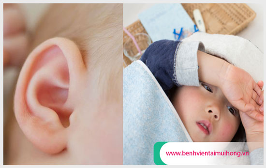 Dấu hiệu viêm tai giữa có sốt ở trẻ